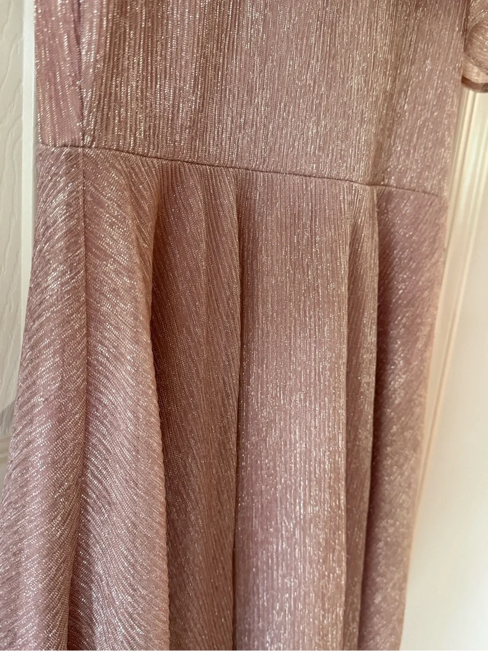 The Children’s Place Girls Pink Shimmer Cold Shoulder Party Dress Size 16